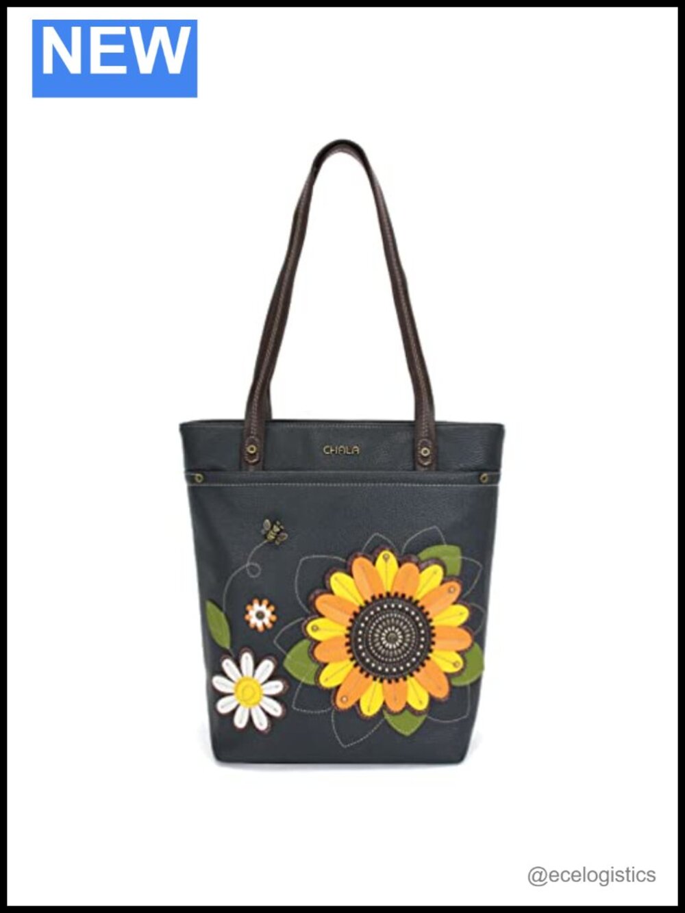 Faux Leather Tote Handbag with Secret Pocket Shoulder Purse